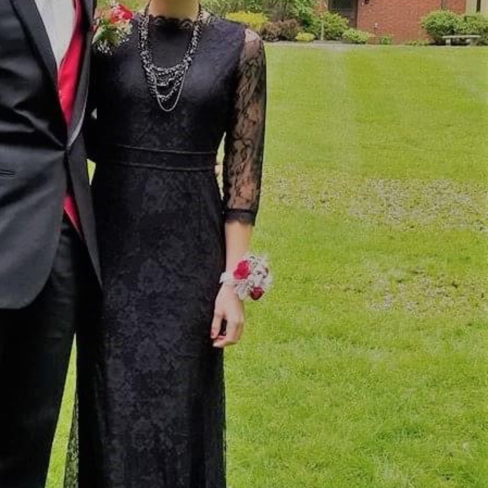 Black Lace Formal Dress - Picture 1 of 4